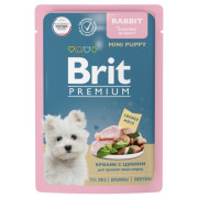 Brit Premium Puppy корм консервированный для щенков миниатюрных пород, кролик с цукини в соусе