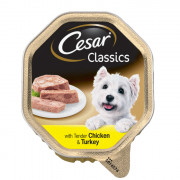 Cesar корм консервированный для взрослых собак паштет курица индейка