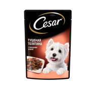 Cesar корм консервированный для взрослых собак тушеная телятина с овощами