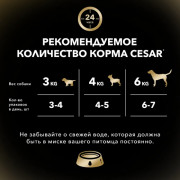 Cesar корм консервированный для взрослых собак тушеная телятина с овощами в желе