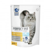 PERFECT FIT корм сухой для взрослых кошек с чувствительным пищеварением с лососем
