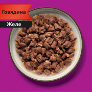 Whiskas Meaty корм консервированный для взрослых кошек мясная коллекция кусочки в желе с говядиной