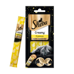 Sheba Creamy крем-лакомство для взрослых кошек курица