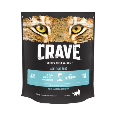 CRAVE Корм сухой для взрослых кошек Лосось и Рыба