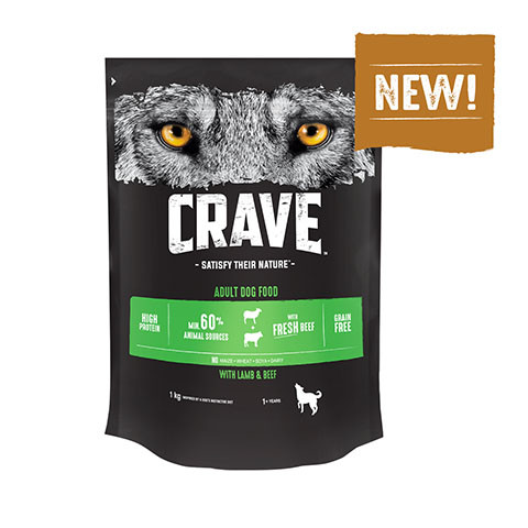 CRAVE Корм сухой для взрослых собак Говядина и Ягненок