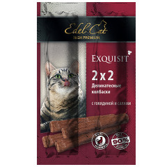 Edel Cat Лакомство для кошек Колбаски-мини с говядиной и салями 4шт