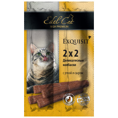Edel Cat Лакомство для кошек Колбаски-мини с уткой и сыром 4шт