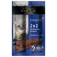 Edel Cat Лакомство для кошек Колбаски-мини с форелью и солодом 4шт