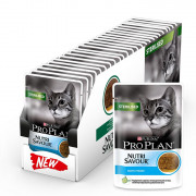 Влажный корм Pro Plan NutriSavour для взрослых стерилизованных кошек, паштет с треской