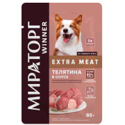 Winner Мираторг Extra Meat корм консервированный для взрослых собак всех пород, с телятиной в соусе
