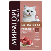 Winner Мираторг Extra Meat Корм консервированный для стерилизованных кошек, с говядиной в желе