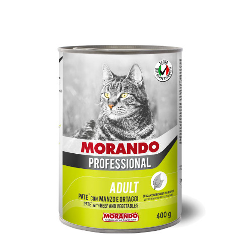 Morando Professional корм консервированный для кошек паштет с говядиной и овощами