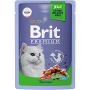 Brit Premium корм консервированный для кошек, цыпленок в желе