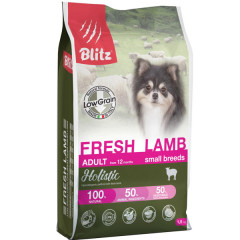 Blitz Holistic Fresh Lamb Adult Dog Small Breeds (Low Grain) корм сухой низкозерновой для взрослых собак мелких пород свежий ягненок
