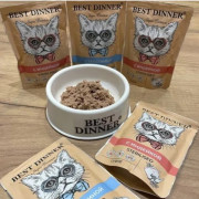 Best Dinner Super Premium Sterilised корм консервированный для стерилизованных кошек и котят с 6 месяцев, мясные деликатесы суфле с индейкой