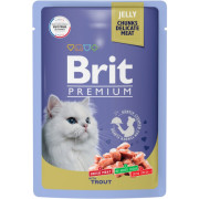 Brit Premium корм консервированный для кошек, форель в желе
