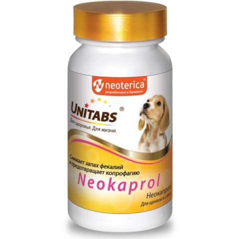 Unitabs Neokaprol Кормовая добавка для снижения запаха фекалий у щенков собак и предотвращение копрофагии
