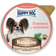 Happy Dog Natur Line консервы для собак Телятина с индейкой паштет