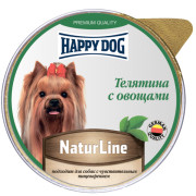Happy Dog Natur Line консервы для собак Телятина с овощами паштет