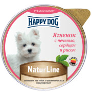 Happy Dog Natur Line консервы для собак Ягненок с печенью, сердцем и рисом паштет