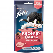 Felix лакомство для кошек весёлая охота со вкусом ветчины и индейки