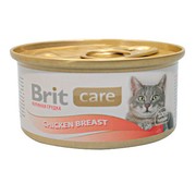 Brit Care суперпремиум корм консервированный для кошек, куриная грудка