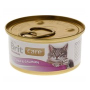 Brit Care суперпремиум корм консервированный для кошек, тунец с лососем