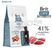 Brit Care Dog Adult Large Chondroprotectors корм сухой для собак крупных пород, поддержка суставов, с индейкой и уткой