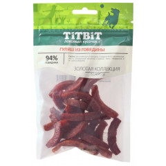 TiTBiT Золотая коллекция лакомство для собак Гуляш из говядины, для поощрения