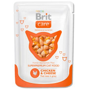 Brit Сare суперпремиальный корм консервированный для кошек, курица и сыр