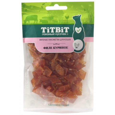TiTBiT лакомство для кошек Филе куриное, для поощрения