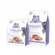 Brit Care GF Sterilized Weight Control корм беззерновой для стерилизованных кошек контроль веса
