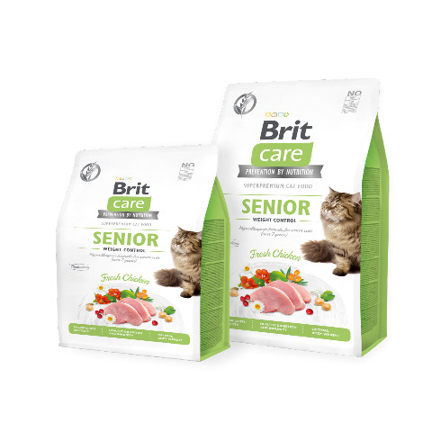 Brit Care GF Senior Weight Control корм беззерновой для кошек старше 7 лет контроль веса