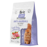 Brit Care Cat Anti-Hairball корм сухой для кошек, вывод шерсти, с белой рыбой и индейкой