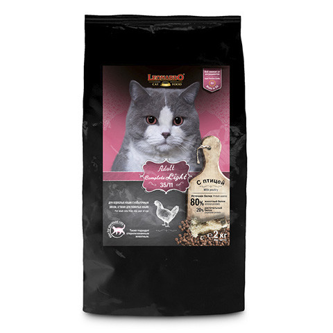 Сухой корм Leonardo Adult Complete Лайт для кошек с избыточным весом