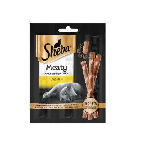 Sheba Meaty лакомство для кошек палочки из курицы