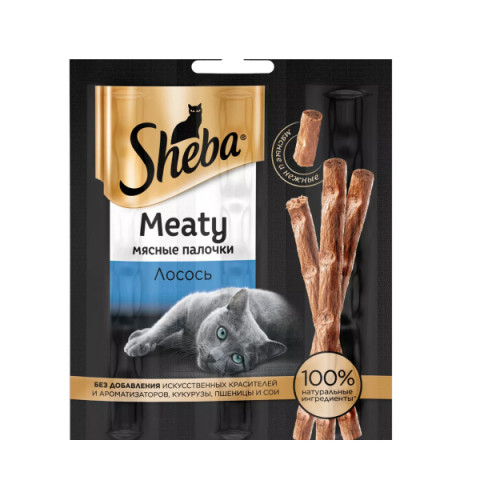 Sheba Meaty лакомство для кошек палочки из лосося