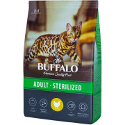 Mr.Buffalo STERILIZED ADULT корм сухой для стерилизованных кошек и кастрированных котов, курица