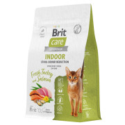 Brit Care Cat Indoor Stool Odour Reduction корм сухой для домашних кошек, с индейкой и лососем