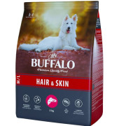 Mr.Buffalo ADULT HAIR & SKIN CARE корм сухой для взрослых собак средних и крупных пород для здоровой кожи и красивой шерсти, лосось