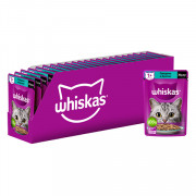 Whiskas корм консервированный для взрослых кошек с желе говядина, кролик 75г