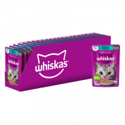 Whiskas корм консервированный для взрослых кошек паштет индейка, кролик 75г
