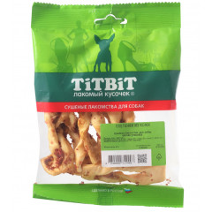 TiTBiT лакомство для собак Плетенки из кожи, для чистки зубов, для поощрения