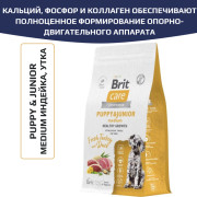 Brit Care Dog Puppy&Junior Medium Healthy Growth корм сухой для щенков и молодых собак средних пород, здоровый рост и развитие, с индейкой и уткой