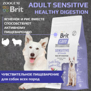 Brit Care Dog Adult Sensitive Healthy Digestion корм сухой для собак с чувствительным пищеварением, с индейкой и ягненком