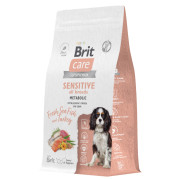 Brit Care Dog Adult Sensitive Metabolic корм сухой для собак, улучшенный обмен веществ, с индейкой и морской рыбой