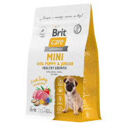 Brit Care Puppy&Junior Small Healthy Growth корм сухой для щенков, беременных и кормящих собак мелких пород, здоровый рост и развитие, с индейкой
