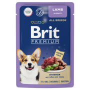 Brit Premium корм консервированный для собак всех пород, ягненок в соусе
