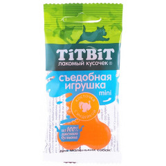 Лакомство TitBit Съедобная игрушка косточка с индейкой Mini 20гр