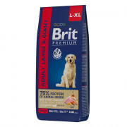 Brit Premium Dog Adult Large and Giant корм сухой для собак крупных и гигантских пород, курица